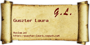 Guszter Laura névjegykártya